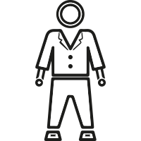 Pictogramme represenant un homme habillé