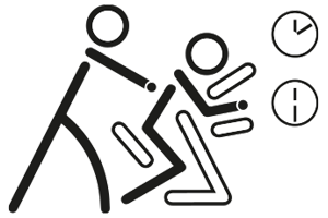 Pictogramme representant le fait que le massage est rapîde et effficace